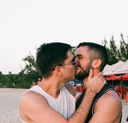 Matteus Cardoso com o namorado Bruno Albuquerque Foto Instagram