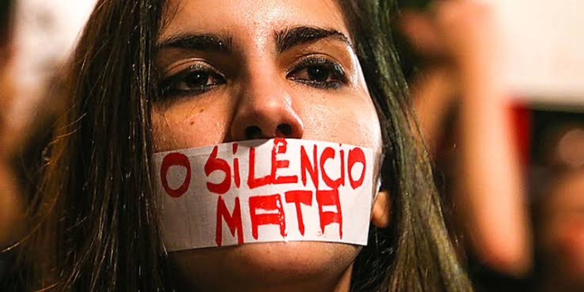Protesto contra a violência doméstica (Foto: Reprodução/Brasil de fato)