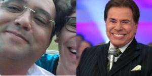 Geraldo Luís e seu filho idêntico ao Silvio Santos (Foto: Reprodução/Montagem)