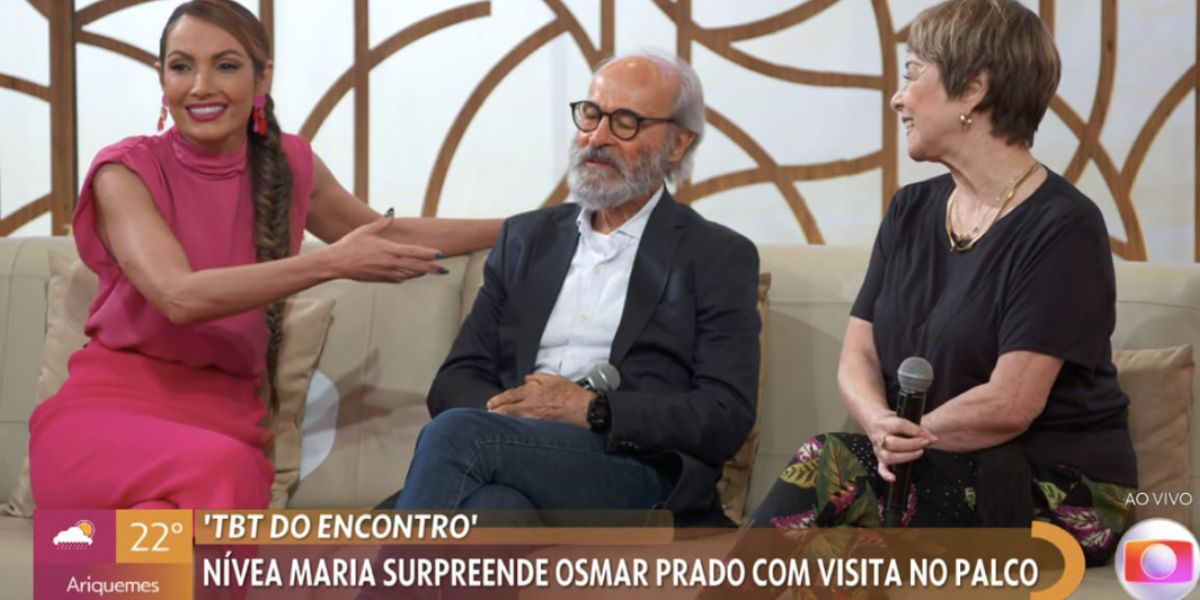 Durante o Encontro, Osmar Prado fala sobre atriz que não olhava no seu olho (Foto: Reprodução / Globo)