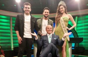 Isabella Menin, VItor & Cadu e Marcello de Carvalho. (Foto: Divulgação / RedeTV!)