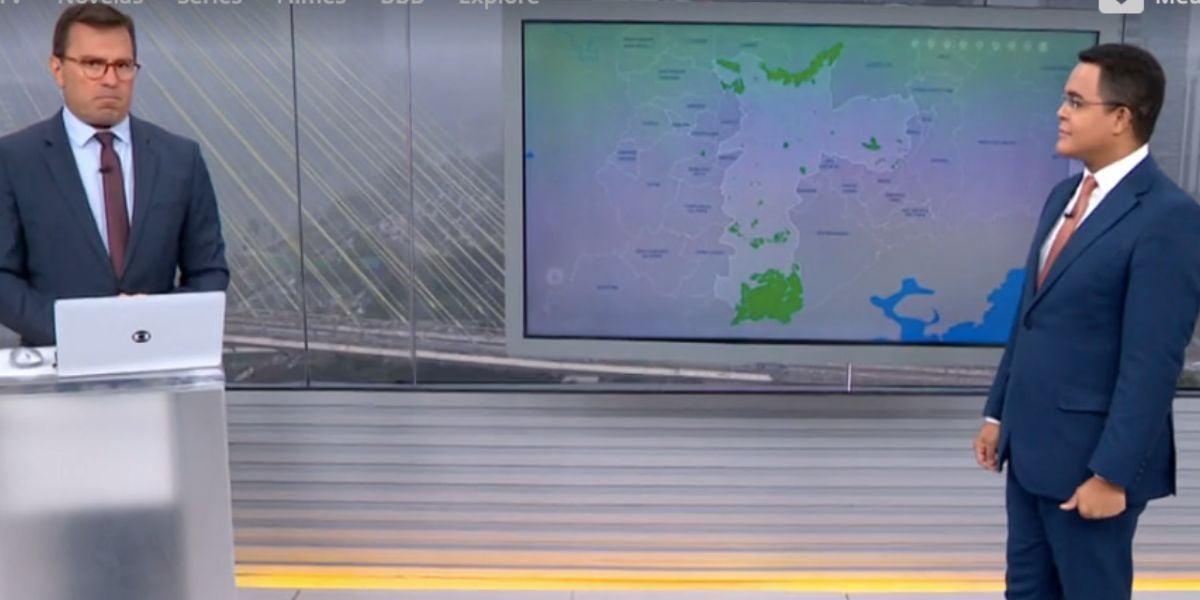 Rodrigo Bocardi e Marcelo Pereira no Bom Dia Brasil (Foto: Reprodução / Globo) 