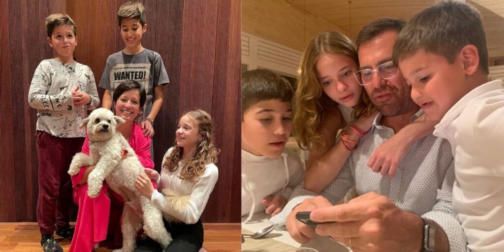 O ex-apresentador do Bom Dia São Paulo, da Globo, sua esposa, Cláudia Bocardi, e seus filhos, a Anne, o Gabriel e o Gustavo Bocardi - Foto Reprodução Internet