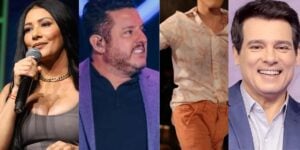 Simaria, Bruno, Enzo e Celso Portiolli (Fotos: Reproduções / Instagram / SBT)