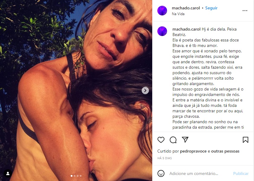 Carol Machado, musa da Globo, assume romance com outra mulher e se declara - Foto: Reprodução/Instagram
