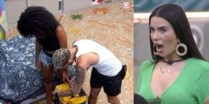 BBB23 - Fred e Marvvila aprontam com Dania Mendez (Foto: Reprodução / Globoplay)