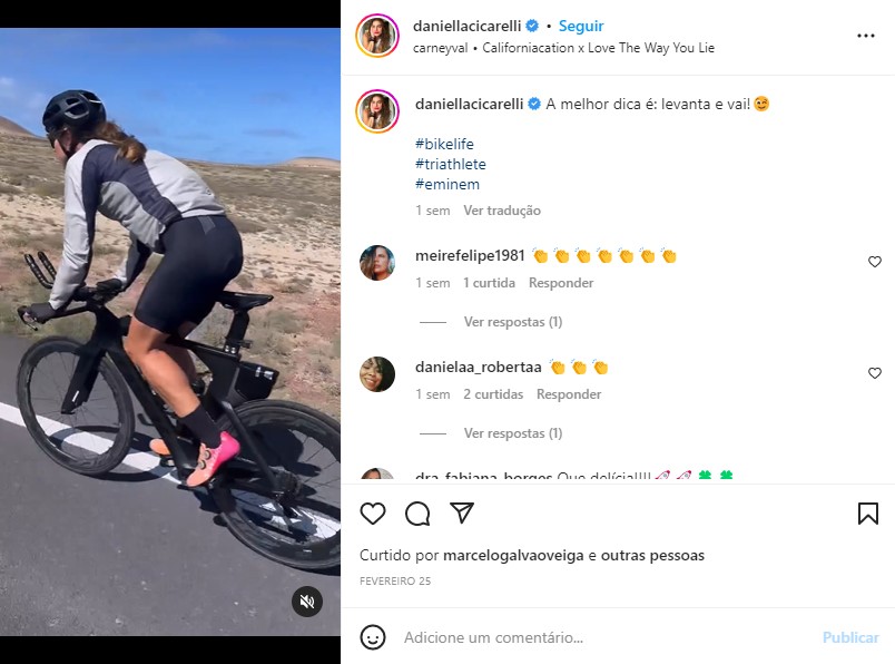 Daniella Cicarelli usou as redes sociais para mostrar sua preparação (Foto: Reprodução)