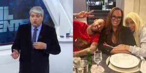 Datena noticiou caso sobre a família de Neymar (Foto: Reprodução / Montagem TV Foco)