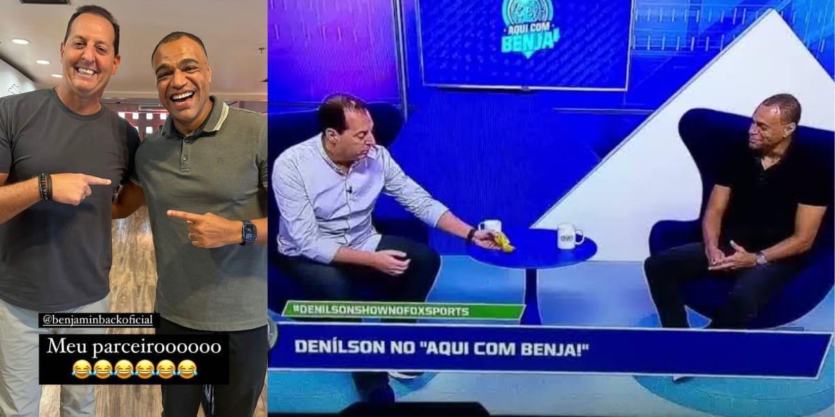Denílson e Benja são grandes amigos (Reprodução: Montagem TV Foco)