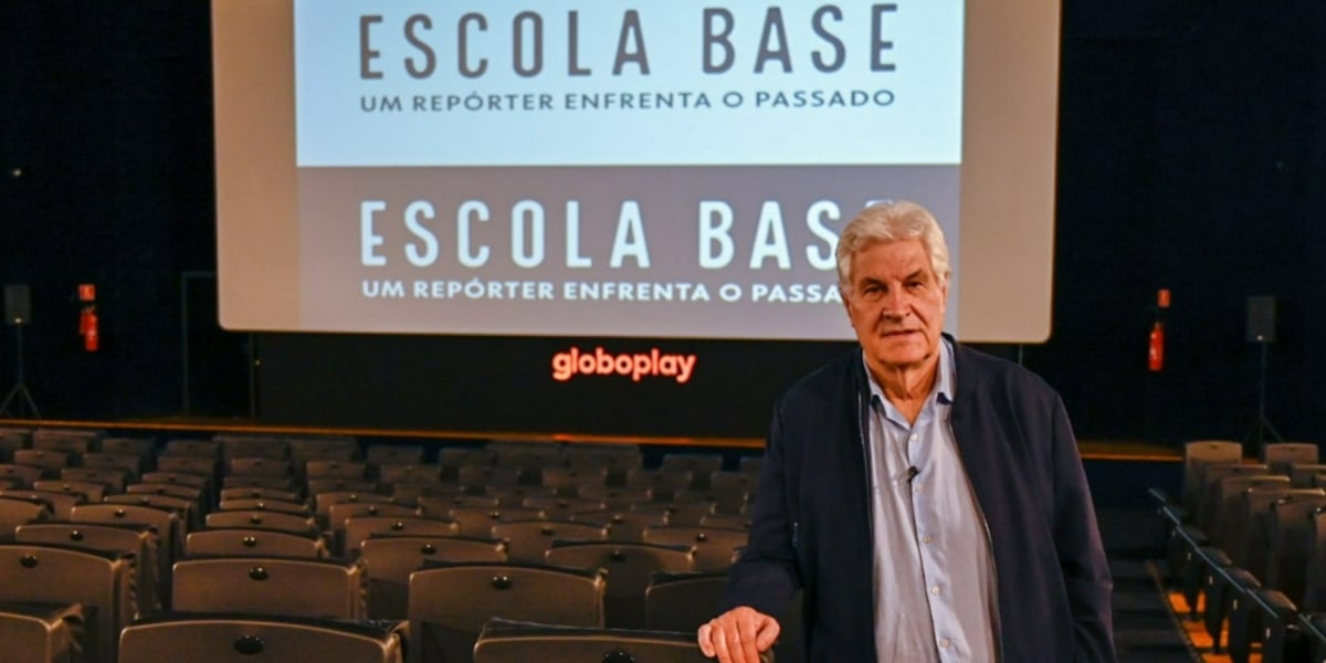Valmir Salaro no documentário "Escola Base - Um repórter enfrenta o passado" (Foto: Divulgação/Globoplay)