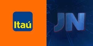 O banco Itaú vem fazendo propagandas em meio ao Jornal Nacional (Foto: Reprodução / Montagem TV Foco)
