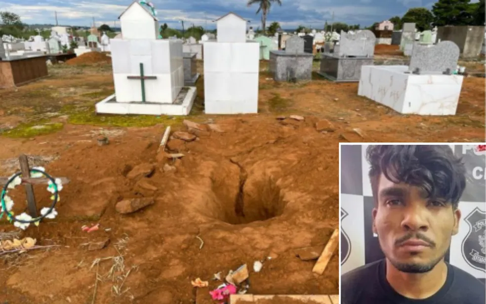 Túmulo de Lázaro Ramos foi violado (Foto: Reprodução)