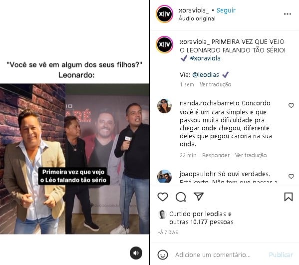 Leonardo fez confissão envolvendo seus filhos (Foto: Reprodução/ Instagram)