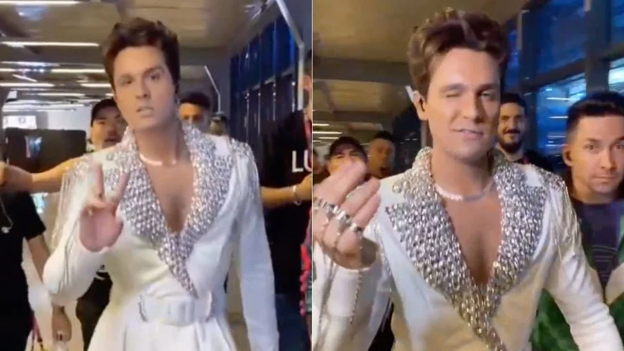 Luan Santana deu o que falar com roupa escolhida para show