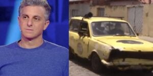 Luciano Huck e um dos carros do Lata Velha (Reprodução: Montagem TV Foco)