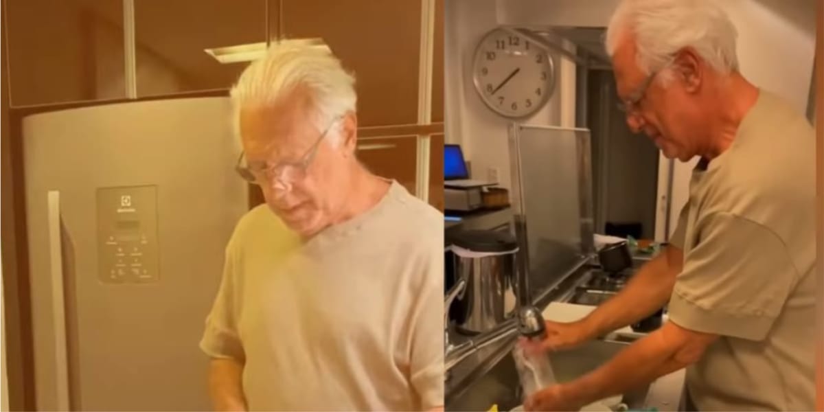 Cozinha luxuosa que o artista passa bom tempo quando está em casa (Reprodução: Youtube)