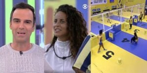 Tadeu, Domitila e brothers na Prova do Líder do BBB23 (Foto: Reprodução / Globo / Montagem TV Foco)