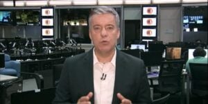 Roberto Kovalick na redação da Globo (Reprodução: Globo)