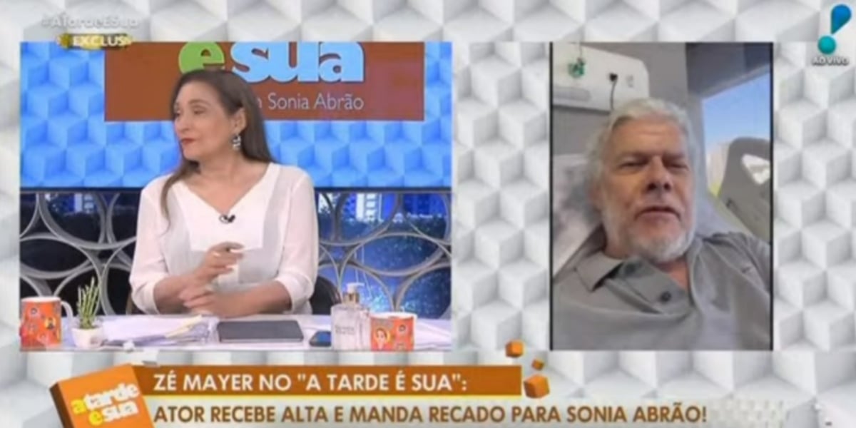 José Mayer em maca durante vídeo (Foto: Reprodução/RedeTV!)