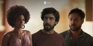 Lorena, Tertulinho e José em Mar do Sertão (Foto: Reprodução / Globo / Montagem TV Foco)