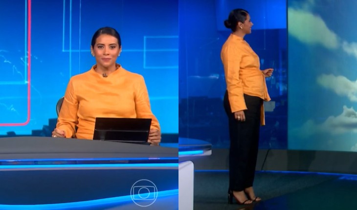 Aline Midlej apresentou o Jornal Nacional no último sábado, 29 - Foto Reprodução TVGlobo