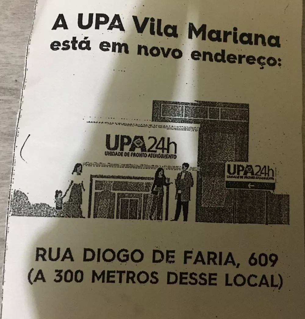 Bilhete entregue para pacientes que procuram por atendimento clínico - Foto Reprodução G1