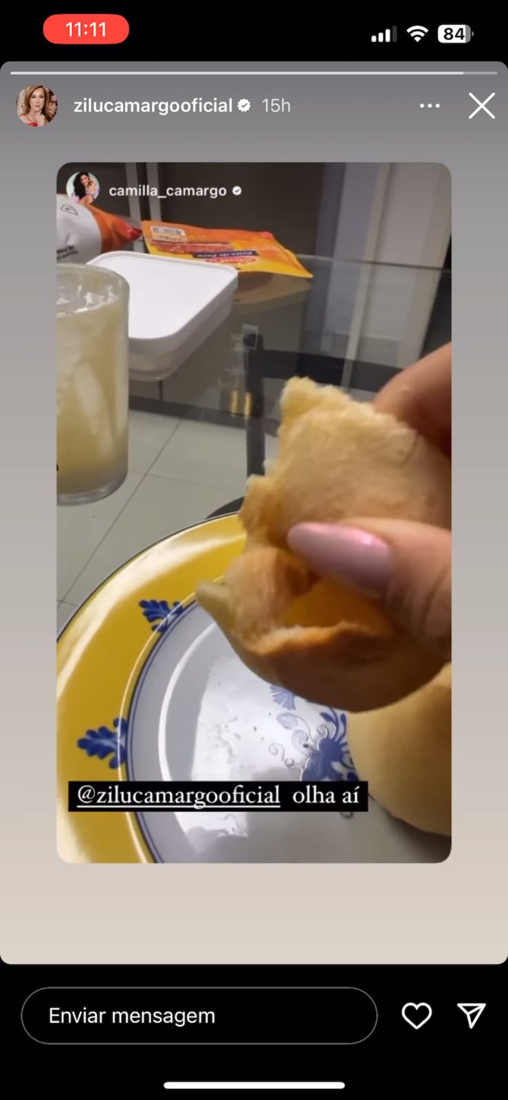 Camilla Camargo manda recado para Zilu (Foto: Reprodução / Instagram) 