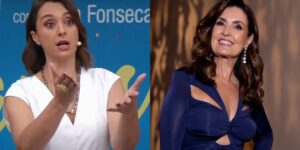 Catia Fonseca no Melhor da Tarde / Fátima Bernardes - Foto Montagem TV Foco