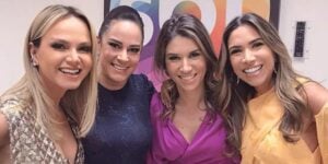 Eliana, Silvia Abravanel, Rebeca Abravanel e Patrícia Abravanel, no SBT - Foto Reprodução Instagram