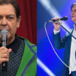 Faustão interrompe programa e expõe cantor (Reprodução/Montagem-Tv Foco)