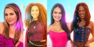 Paredão do BBB23, com Amanda, Larissa, Domitila e Marvvila - Foto Reprodução Internet