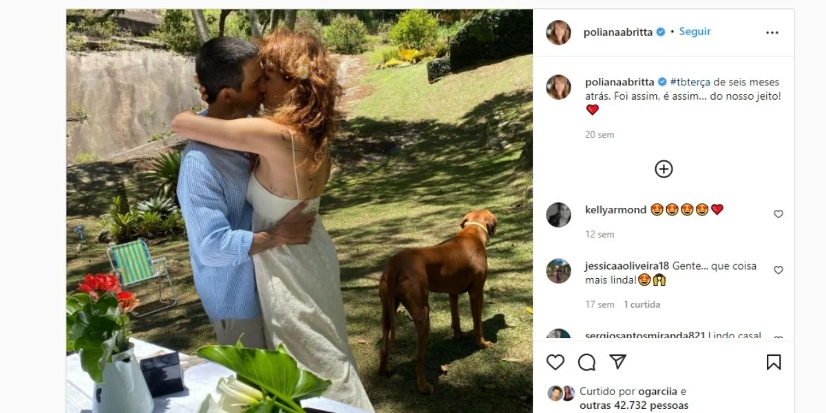 Poliana Abritta em seu casamento - Foto Reprodução Instagram