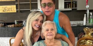 Leonardo, Poliana Rocha e Dona Carmem (Foto: Reprodução / Instagram)