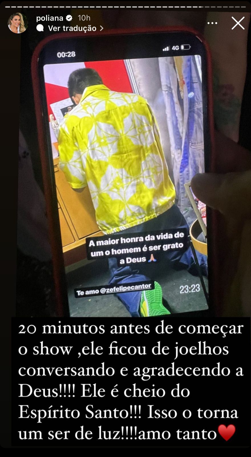 Poliana Rocha expõe atitude de Zé Felipe antes de subir no palco para comemorar o aniversário de Virginia Fonseca, sua esposa - Foto Reprodução Instagram