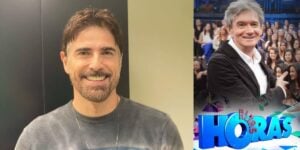 Reynaldo Gianecchini e logo do Altas Horas (Reprodução: Montagem TV Foco)