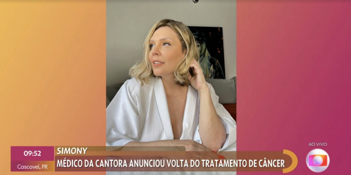 Simony vira notícia no Encontro (Foto: Reprodução / Globo)
