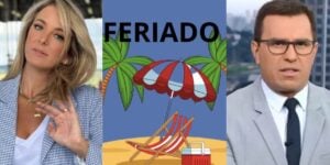 Ticiane Pinheiro, Feriado e Rodrigo Bocardi no Bom Dia São Paulo (Fotos: Reproduções / Instagram / Internet / Globo)