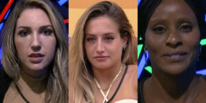 Amanda, Bruna Griphao e Aline estão na grande final do BBB23 (Foto: Reprodução/ Globo)