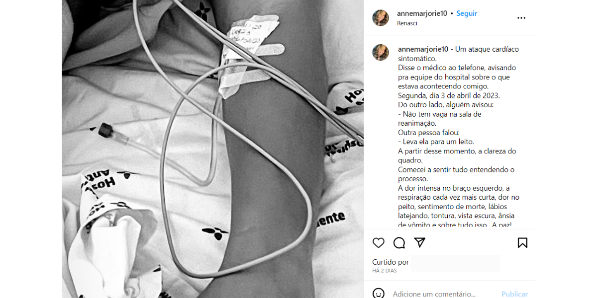 Anne Marjorie, âncora de telejornal da Globo, sofre ataque cardíaco ainda dentro da emissora (Foto: Instagram)