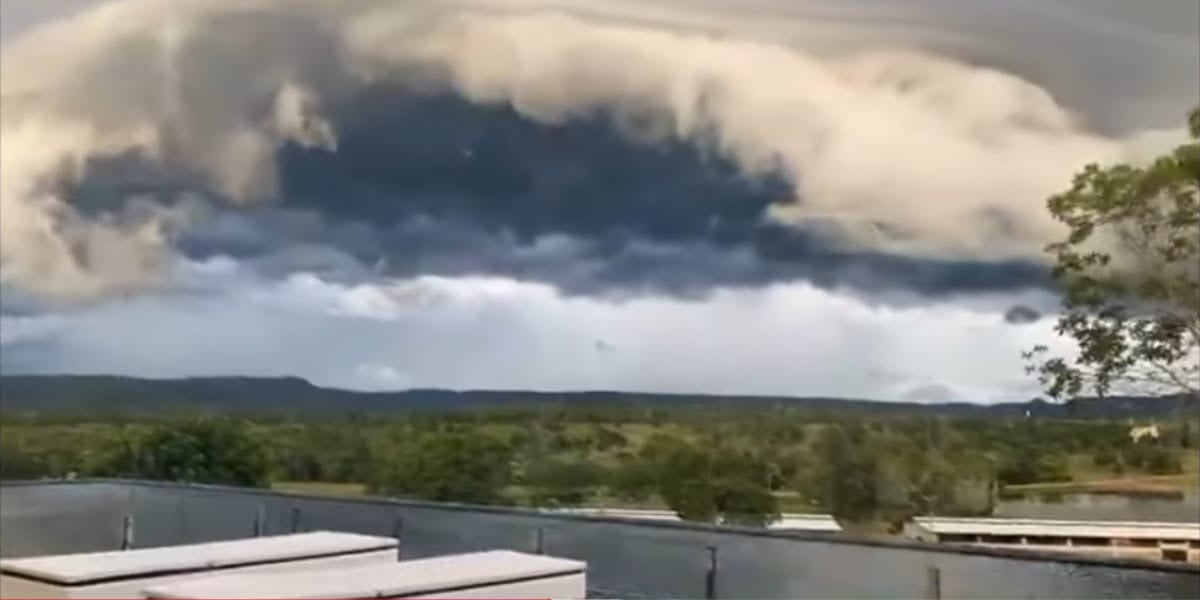 A piscina tem vista para o grande lago onde fazem pescas esportivas (Reprodução: Youtube)