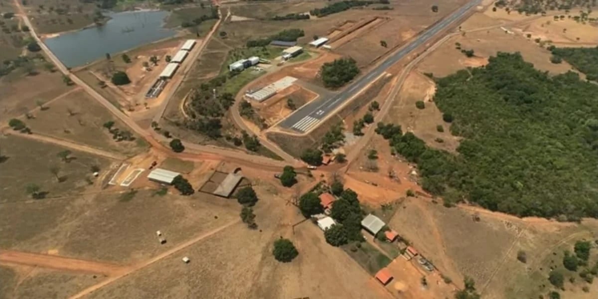 Aeroporto particular da fazenda Terra Prometida (Reprodução: Youtube)