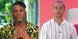 Fred Nicácio falou demais no Mais Você com Battaglini. Foto: Reprodução/Globo