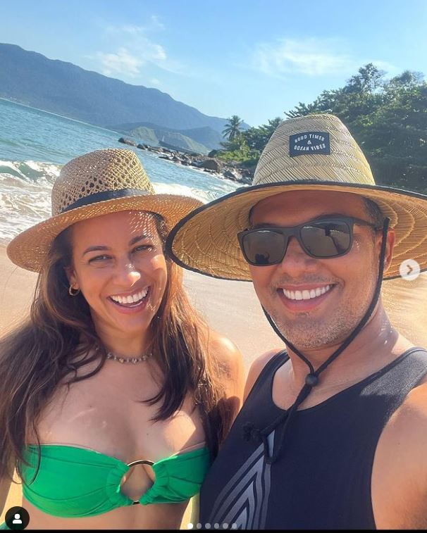 jornalista do Hoje em Dia, da Record, Renata Alves e seu marido, Diego - Foto Reprodução Instagram