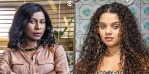 Laís (Indira Nascimento) e Karina (Danielle Olímpia) em cenas de Travessia (Foto: Reprodução / Globo)