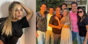 Poliana Rocha com Leonardo e os seis filhos (Reprodução: Montagem TV Foco)