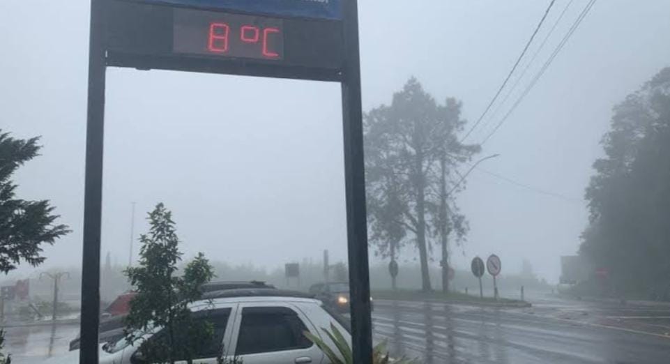 Porto Alegre e Curitiba terão temperaturas menores de 10°C (Reprodução: Internet)