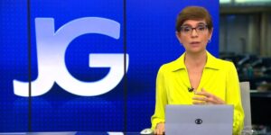 Renata Lo Prete nos estúdios do Jornal da Globo - Foto Reprodução/ Internet