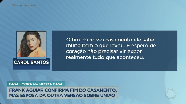 Carol Santos expôs sua versão dos fatos (Foto Reprodução/Twitter)