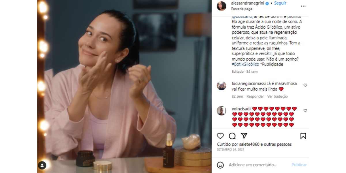 Alessandra Negrini compartilha dica de produto baratinho que faz milagres em seu rosto