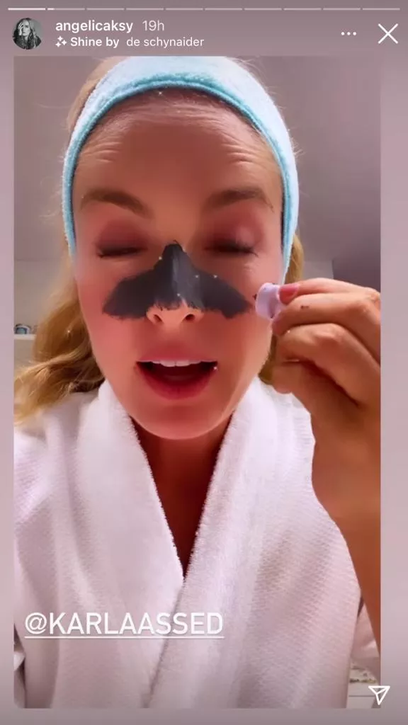 Angélica faz máscara facial magnética - Foto Instagram Angélica faz máscara facial magnética - Foto Instagram